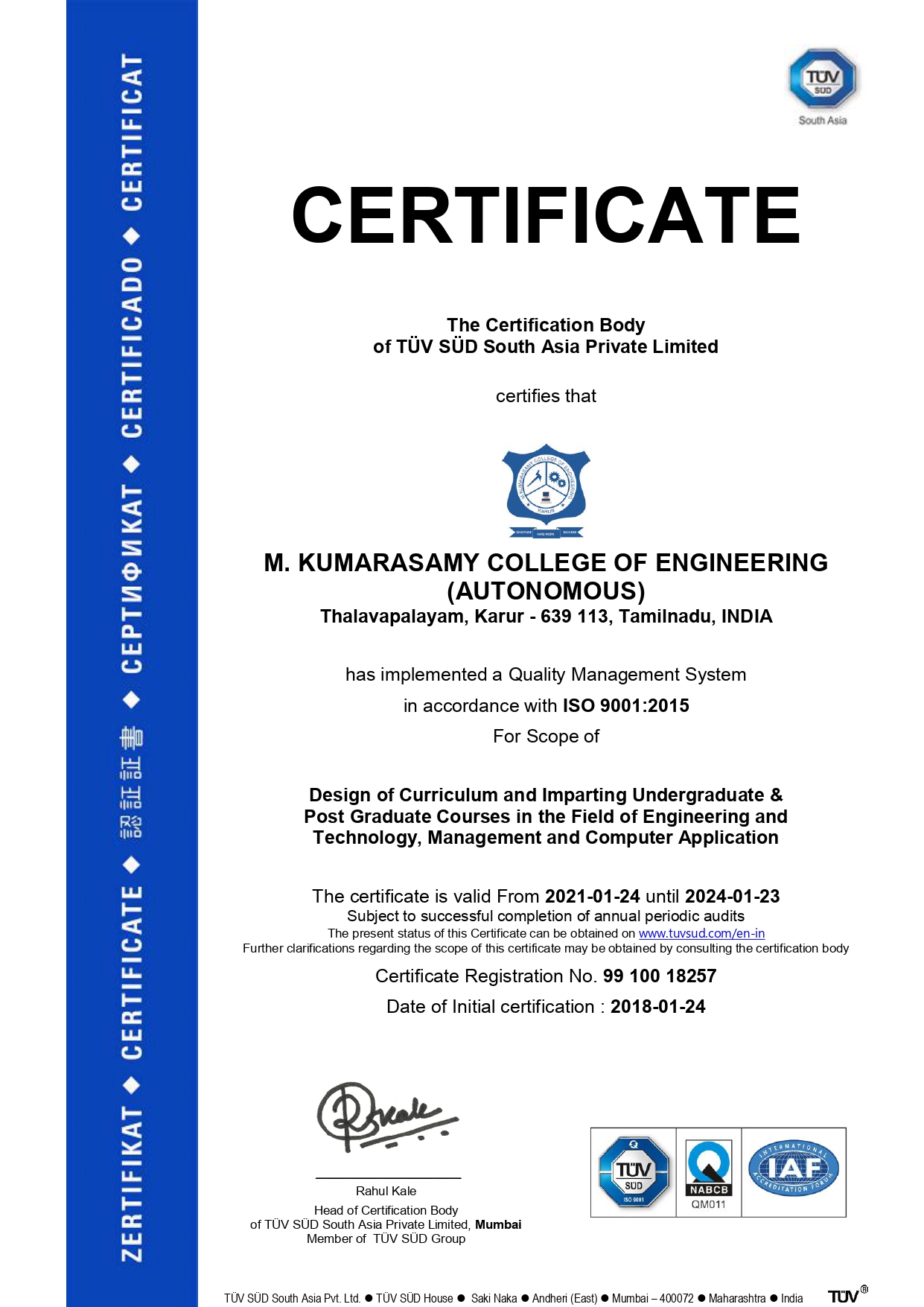 ISO Certification